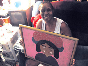 Norel with her painting 1
